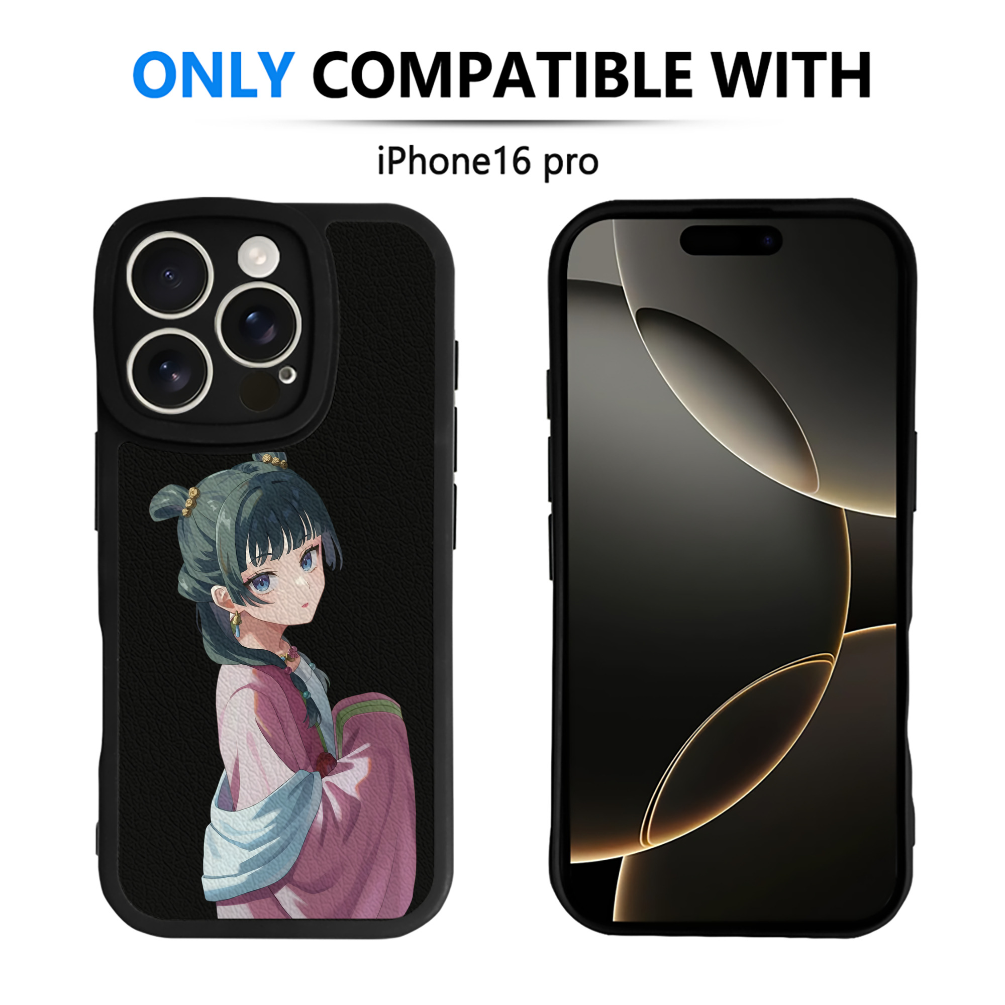 （画像用） 薬屋のひとりごと The Apothecary Diaries 【iPhone 16シリーズ対応】シリコンスマホケース（レザー調） 材質：シリコン